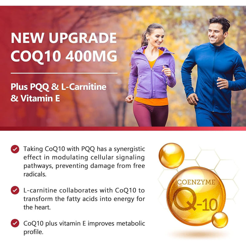 Nature Target CoQ10 + PQQ + L-Carnitine, 400mg, 120 Softgels CoQ10 White Smoke