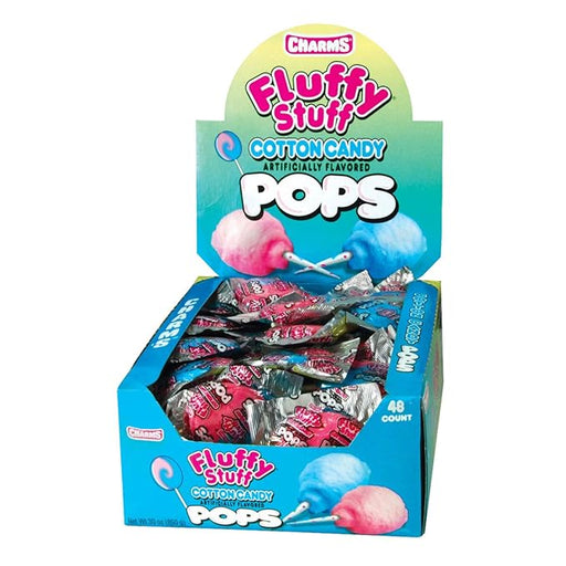 Tootsie Roll Charms  Fluffy Stuff Cc Pops 48 Ct Candy White Smoke