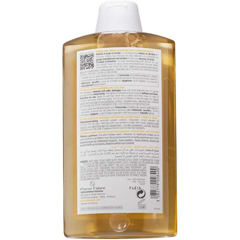 Klorane Klorane Blonde Highlights Brightening Shampoo with Chamomile 13.5oz Shampoo Light Gray
