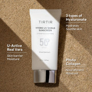 AsiaBeautyMall TIRTIR Hydro UV Shield Sunscreen SPF50+ Broad Spectrum Sunscreen Rosy Brown