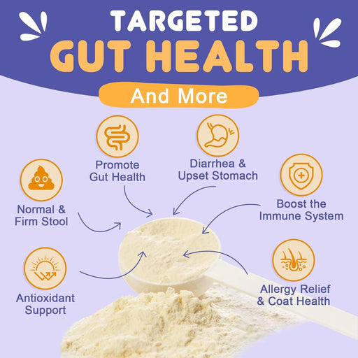 Nature Target 4-in-1 Probiotics for Dogs & Cats, 90 Scoops Pet Vitamins Supplements Lavender