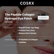 AsiaBeautyMall Cosrx The Peptide Collagen Hydrogel Eye Patch Eye Mask Dark Olive Green