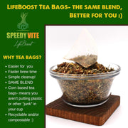 SpeedyVite® Blood LifeBoost® Tea | USDA Organic Herbal Cleansing Tea (4 oz / 8 oz / 28 Bags) | SpeedyVite® - FREE SHIPPING Tea White Smoke 1x 4oz Loose Leaf,1x 28 Teabags,1x 8oz Loose Leaf [2x4oz],CASE OF 6x (4oz Loose Leaf),CASE OF 6x (28 Teabags),1x 8oz Loose Leaf [2x4oz] - 50% OFF (Past Best-By) - dried herbs don't spoil, best-by = peak potency not safety