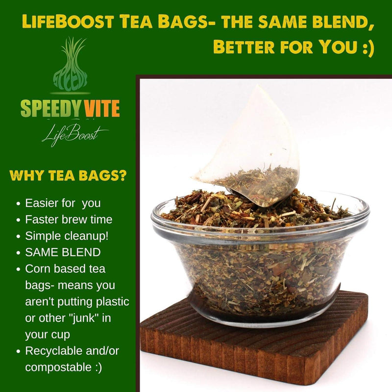 SpeedyVite® Blood LifeBoost® Tea | USDA Organic Herbal Cleansing Tea (4 oz / 8 oz / 28 Bags) | SpeedyVite® - FREE SHIPPING Tea White Smoke 1x 4oz Loose Leaf,1x 28 Teabags,1x 8oz Loose Leaf [2x4oz],CASE OF 6x (4oz Loose Leaf),CASE OF 6x (28 Teabags),1x 8oz Loose Leaf [2x4oz] - 50% OFF (Past Best-By) - dried herbs don't spoil, best-by = peak potency not safety