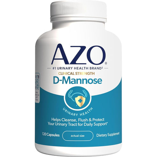 Azo Azo Cleanse + Protect D-Mannose Capsules For Urinary Tract Health - 120ct Vitamins & Supplements White Smoke