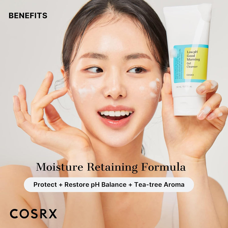 AsiaBeautyMall Cosrx Low pH Good Morning Gel Cleanser Face Cleanser Light Gray