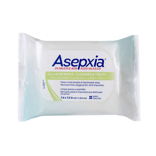 Asepxia Asepxia Acne Medicated Cleansing Wipes Skin Care Light Gray