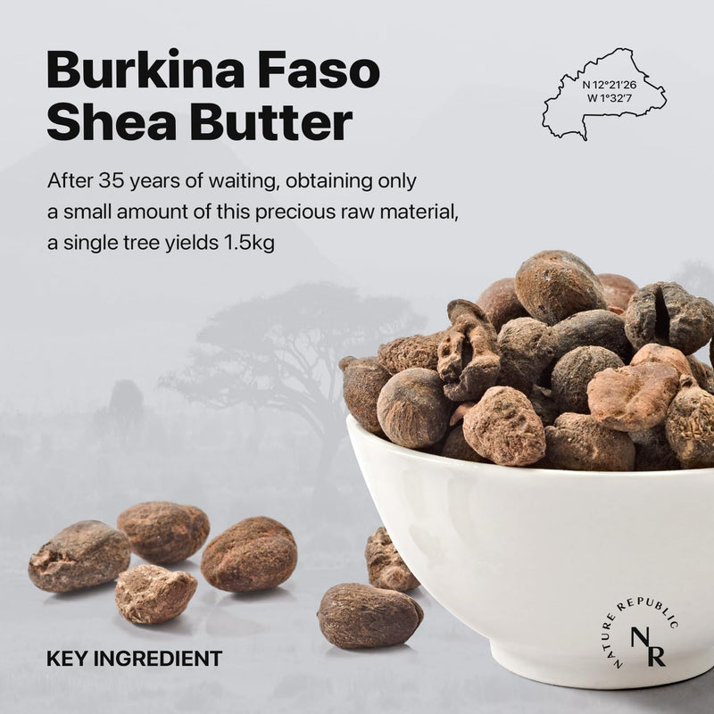 AsiaBeautyMall Nature Republic Shea Butter Fresh Steam Cream Moisturizer Light Gray