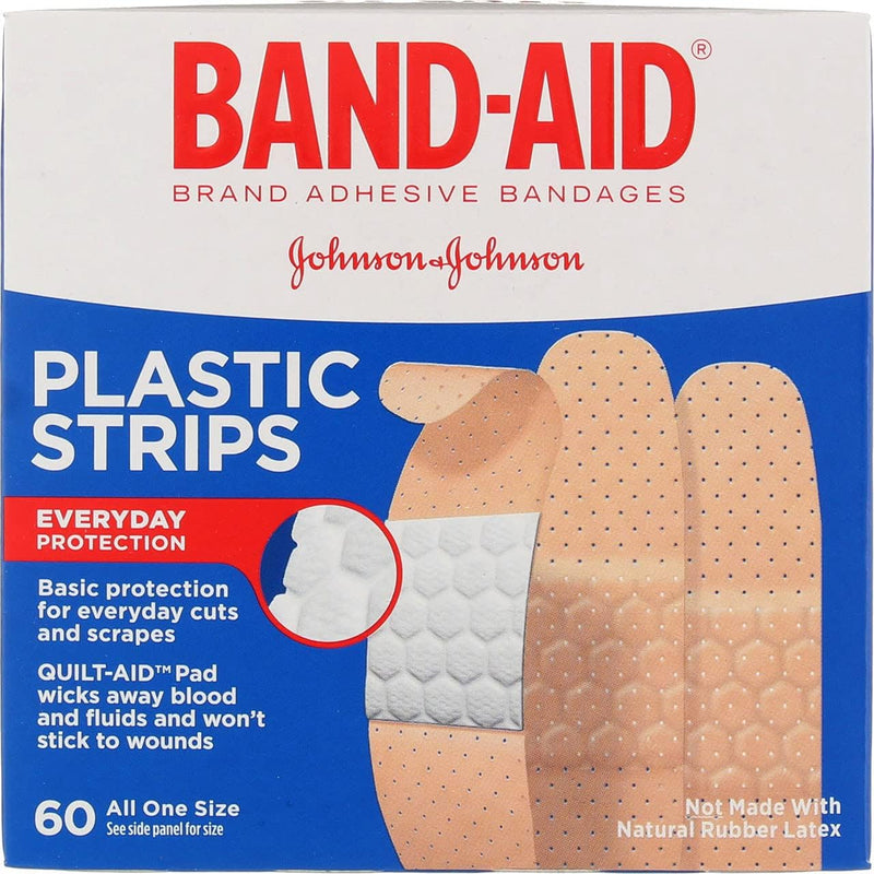 Band-Aid Band-Aid Plastic Strips Bandages, 60 ct - 3/4" x 3" Health Care Tan