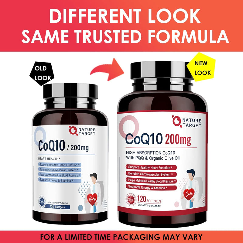 Nature Target CoQ10 + PQQ + Olive Oil, 200mg, 120 Softgels CoQ10 White Smoke