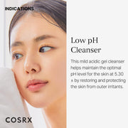 AsiaBeautyMall Cosrx Low pH Good Morning Gel Cleanser Face Cleanser White Smoke
