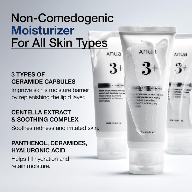 AsiaBeautyMall ANUA 3+ Ceramide Panthenol Moisture Barrier Cream Moisturizer Lavender