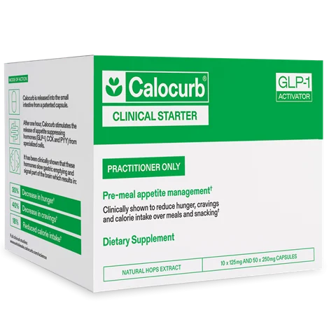 Calocurb Calocurb Clinical Starter GLP-1 Activator (10 x 125mg & 50 x 250mg Capsules) Vitamins & Supplements Sea Green