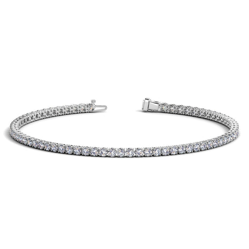 Bids.com Lab Grown Round Diamond Tennis Bracelet in 14k White Gold (2 cctw F/G  VS2/SI1) Bracelets White Smoke 7 / White Gold