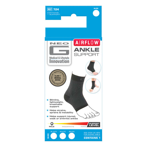 Neo G Neo G Airflow Compression Ankle Support – XL Supports & Braces White Smoke