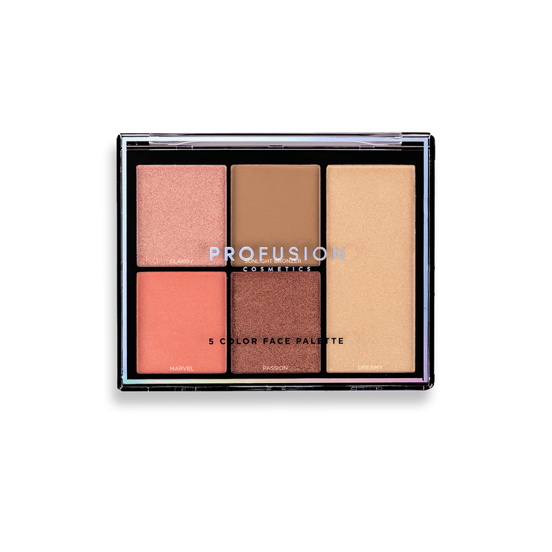Profusion Cosmetics Face Kit Face Dark Salmon Sunlight,Stardust