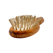 Dural Dural Olive Wood Rubber Cushion Hair Brush with Wooden Pins Hair Brush Sienna