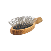 Dural Dural Olive wood hair brush with rubber cushion, steel pins with ball tips Hair Brush Rosy Brown