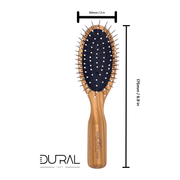 Dural Dural Olive wood hair brush with rubber cushion, steel pins with ball tips Hair Brush Black