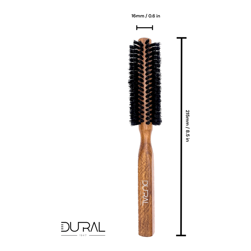 Dural Dural Hair Brush 12 Rows Wood Pure Wild Boar Bristles Hair Brush Tan
