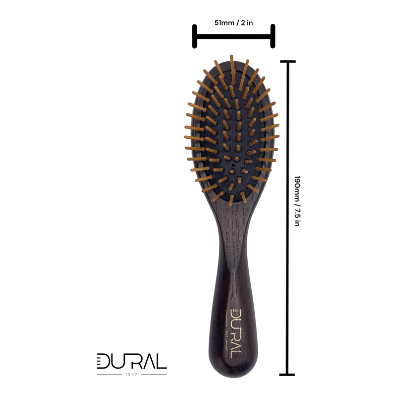 Dural Dural ash wood, rubber cushion Hair Brush with wooden pins Hair Brush Dark Slate Gray