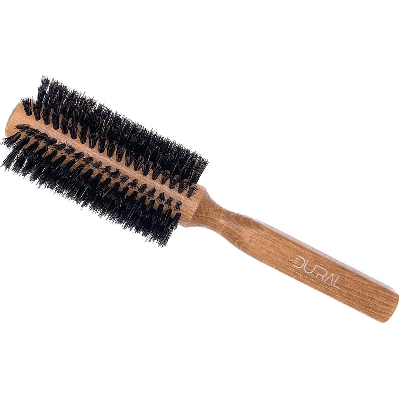 Dural Dural Hair Brush 14 Rows Wood Pure Wild Boar Bristles Hair Brush Black