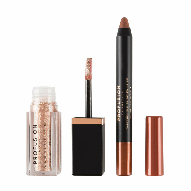 Profusion Cosmetics Eye Sparkler Duo Set Eyes Dark Slate Gray Dazzle,Glitz,Glimmer,Glisten,Sizzle