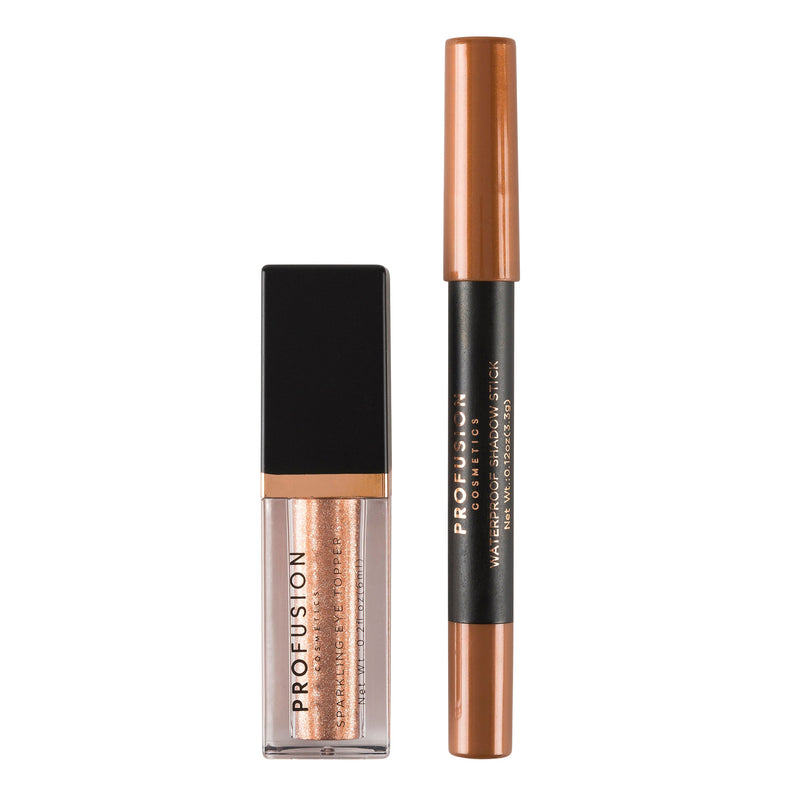Profusion Cosmetics Eye Sparkler Duo Set Eyes Dark Slate Gray Glimmer