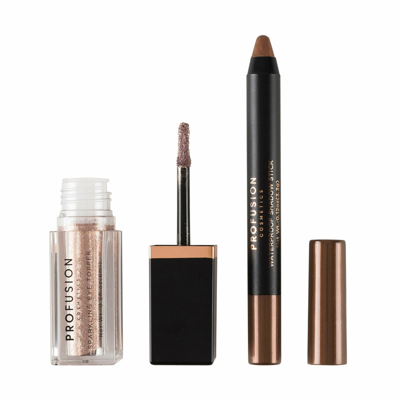 Profusion Cosmetics Eye Sparkler Duo Set Eyes Dark Slate Gray Dazzle,Glitz,Glimmer,Glisten,Sizzle