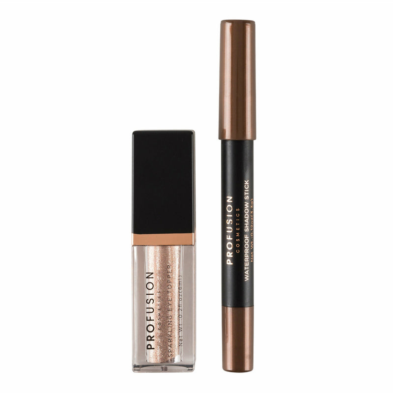 Profusion Cosmetics Eye Sparkler Duo Set Eyes Dark Slate Gray Glisten