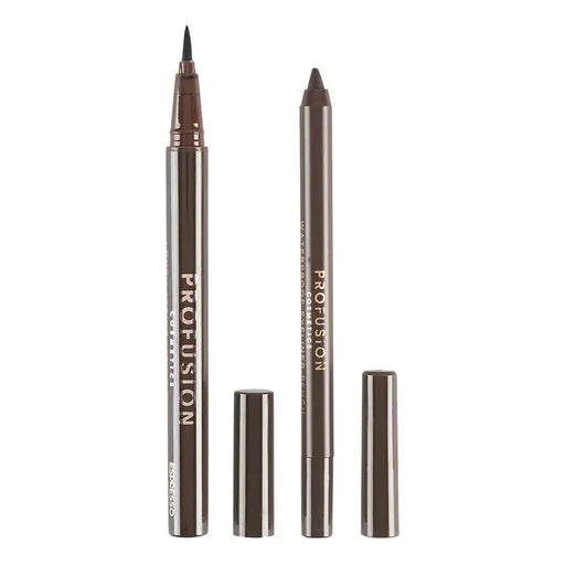 Profusion Cosmetics Eye Define Eyeliner Duo Eyes Light Gray Espresso