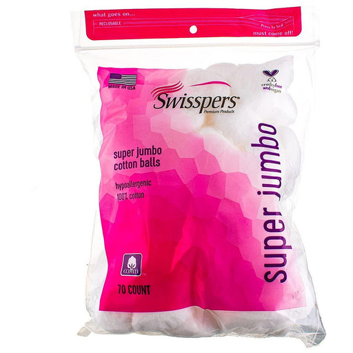 Swisspers Swisspers Super Jumbo Cotton Balls 70 Ea Cotton Balls White Smoke