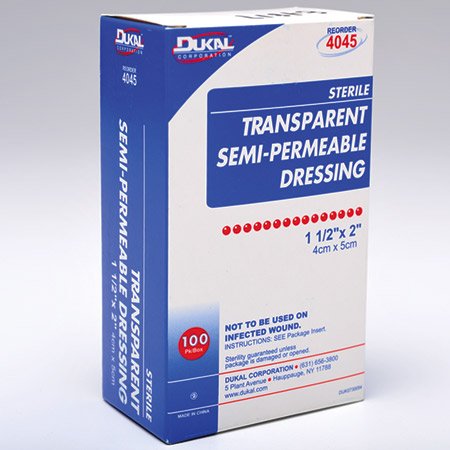 Dukal DUKAL Transparent Dressing, 2" x 2.75", Box of 100 Dressings Medical Tape & Bandages White Smoke