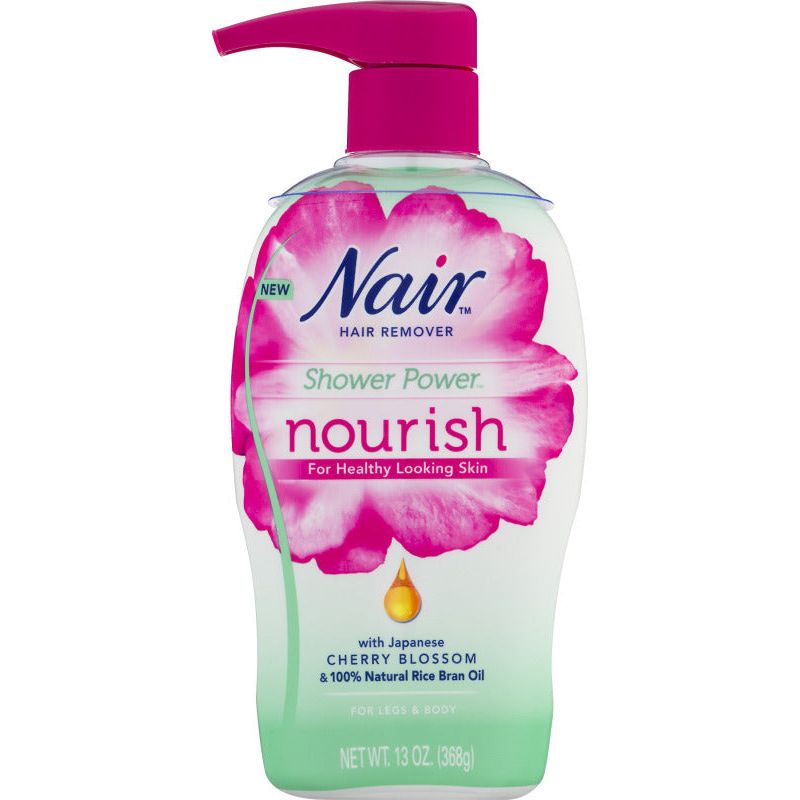 Nair Nair Hair Remover Shower Power Nourish For Legs & Body Cherry Blossom Clay White Smoke