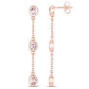 Bids.com 1.62 Carat Genuine Morganite .925 Sterling Silver Earrings Earrings White Smoke