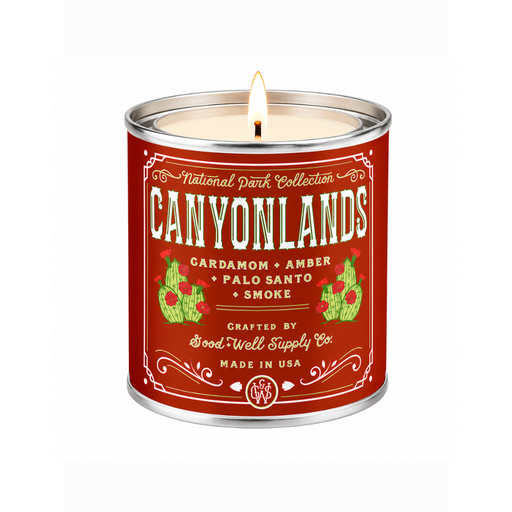 Good & Well Supply Co Canyonlands National Park Candle Candles White Smoke Half Pint / 8oz / Cotton Wick,Pint / 14oz / Cotton Wick