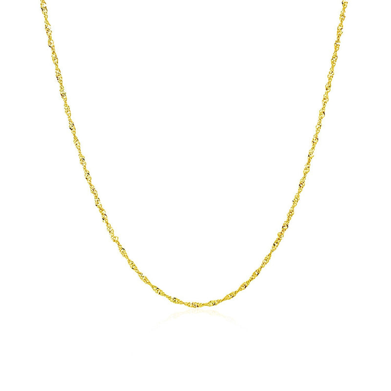 Bids.com 10k Yellow Gold Singapore Chain 1.0mm Necklaces White Smoke 16 / Yellow Gold,18 / Yellow Gold,20 / Yellow Gold,One / Yellow Gold