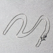 Bids.com 14k White Gold Diamond Cut Cable Link Chain 0.8mm Necklaces Gray 16 / White Gold,18 / White Gold