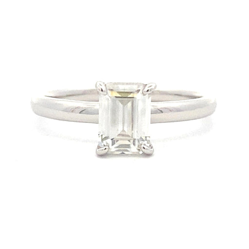 Bids.com .98ct Moissanite  Sterling Silver Rings White Smoke 7.0