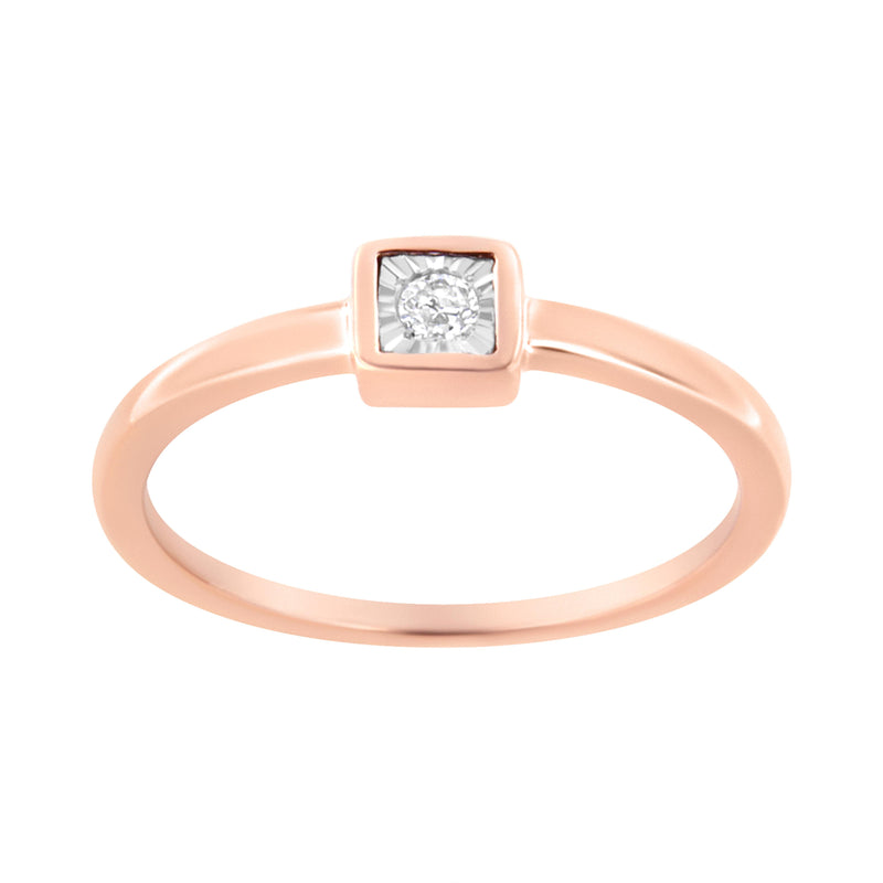 Bids.com 14K Rose Gold Plated .925 Sterling Silver 1/20 cttw Miracle Set Diamond Promise Ring (J-K Color, I1-I2 Clarity) - Size 6 Rings White Smoke 8 / Rose.Sterling Silver,7 / Rose.Sterling Silver,6 / Rose.Sterling Silver