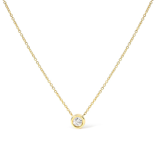 Bids.com 2 Micron 14K Rose Gold Plated Sterling Silver Bezel-Set Diamond Solitaire Pendant Necklace (1/3 cttw, H-I Color, I1-I2 Clarity) Necklaces White Smoke 18 / Rose.Sterling Silver,18 / White.Sterling Silver,18 / Yellow.Sterling Silver
