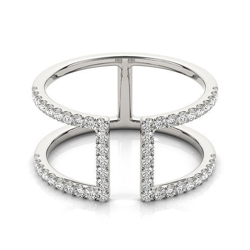 Bids.com 14k White Gold Modern Dual Band Style Diamond Ring (1/2 cttw) Rings White Smoke 3 / White Gold,3.5 / White Gold,4 / White Gold,4.5 / White Gold,5 / White Gold,5.5 / White Gold,6 / White Gold,6.5 / White Gold,7 / White Gold,7.5 / White Gold,8 / White Gold,8.5 / White Gold,9 / White Gold