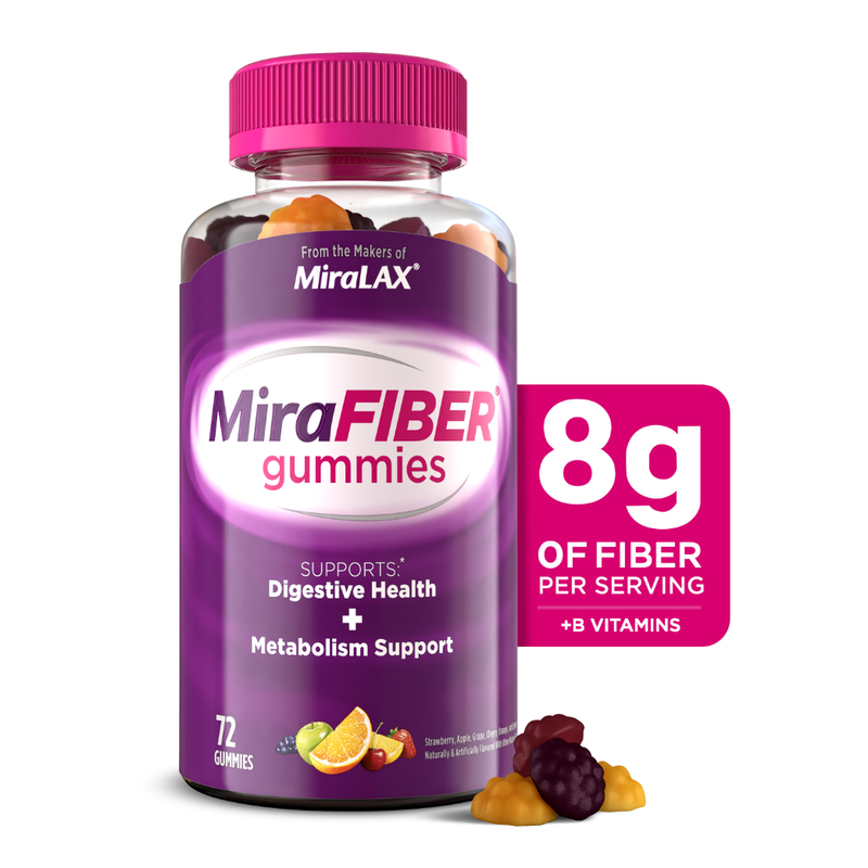 MiraLAX MiraLAX Fiber Dietary Supplement, Gummies Vitamins & Supplements White Smoke