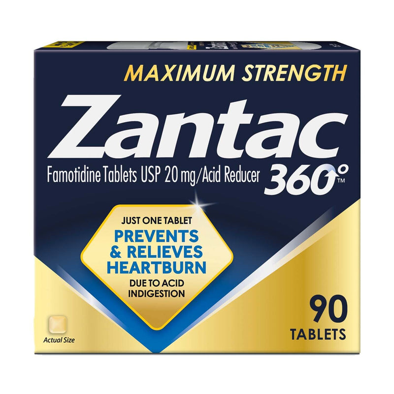 Zantac Zantac 360 Max Strength 20mg – 90 Tablets Value Size, Heartburn Relief & Prevention Medicine & Drugs Midnight Blue