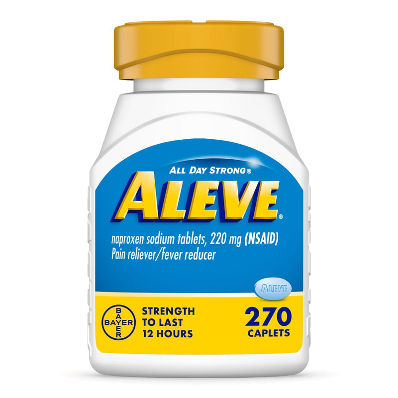 Aleve Aleve Pain Reliever & Fever Reducer, 220mg Naproxen Sodium, 270 Count Caplets, Value Size Medicine & Drugs White Smoke