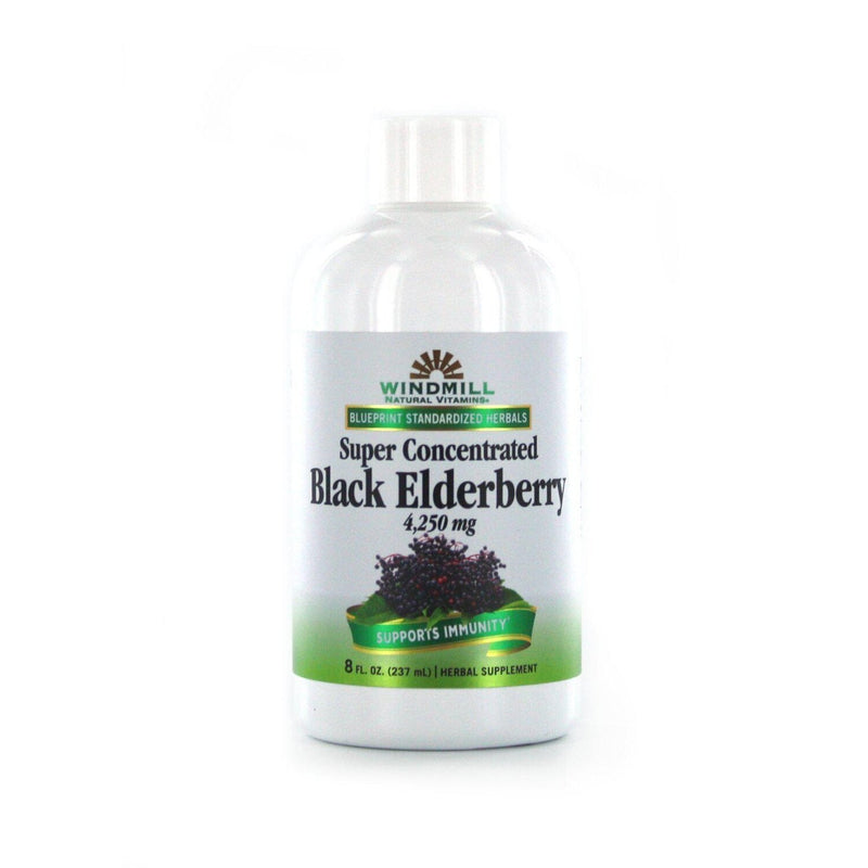 Windmill Windmill Natural Vitamins Super Concentrated Black Elderberry, 8 Fl Oz Vitamins & Supplements White Smoke