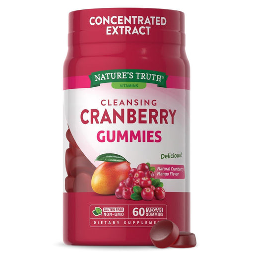 Nature's Truth Nature's Truth Cranberry, Cleansing, Gummies, Natural Cranberry Mango Flavor Vitamins & Supplements White Smoke