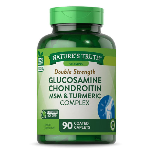 Nature's Truth Nature's Truth Glucosamine Chondroitin MSM & Turmeric Complex Double Strength Caplets 60ct Vitamins & Supplements White Smoke
