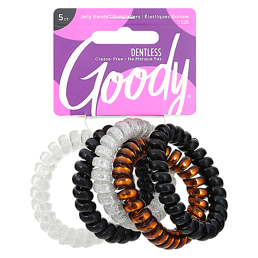 Goody Goody Jelly Bands Ponytailers Dentless Hair Care White Smoke