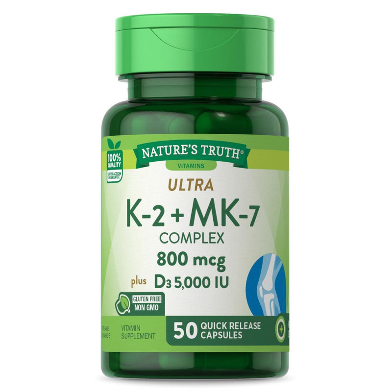 Nature's Truth Nature's Truth Ultra Vitamin K-2 100 Mcg Vitamins & Supplements White Smoke